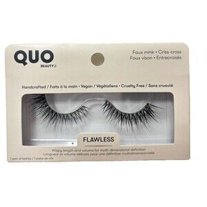 Eyelashes Quo Beauty Faux Mink Flawless Eyelashes 1 Pair Wispy Length Vegan New